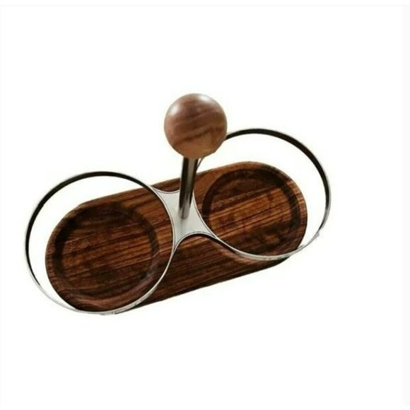 IKEA KROSAMOS Holder‎ for Jars Bottles, Walnut/Steel  Bottle Holder - Picture 2 of 7